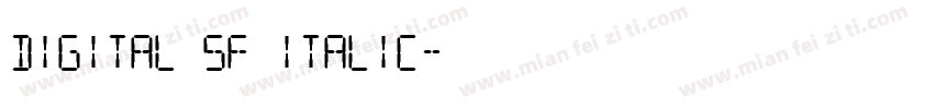 Digital SF Italic字体转换